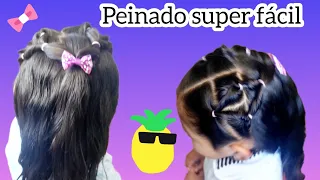 peinado super fácil y rápido 🎀🙈