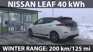 Nissan Leaf 40 kWh winter range test