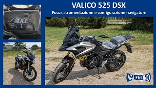 Voge new moto Valico 525 DSX focus strumentazione e configurazione navigatore