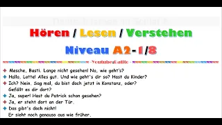 Deutsch lernen - A2 -1 🌞 Hören, Lesen und Verstehen