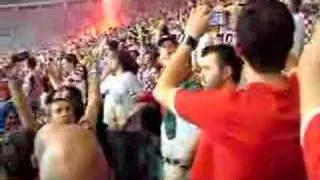 CROAT FANS GOING NUTS CROATIA v TURKEY Euro 2008