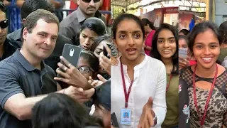 Stella Maris College students supports Rahul Gandhi after his speech