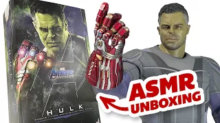HULK Avengers: Endgame [ASMR] Hot Toys Unboxing - NO TALKING - Great Head Sculpt!