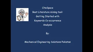 CiteSpace Best Literature Mining Tool: Getting Started - Keywords Co-occurrence Analysis- Tutorial 1