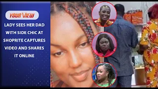 Shock as Lady Catch Her Papa with Side Chick for Restaurant While She Dey with Her Mama