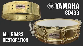 1988 Yamaha SD493 Piccolo Brass Snare Drum - Restoration