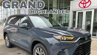 2024 TOYOTA GRAND HIGHLANDER LIMITED AWD in Massive Gray.  First one.  Whats new.  Whats different.