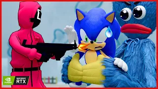 Sonic Vs Friday Night Funkin VS Squid Game - FNF Animation Compilation #3