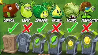 PVZ 2 - All Plants Max Level * 3  POWER UP vs All Gravestones - Who Will Win?