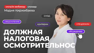 Должная налоговая осмотрительность | Мадия Киржибаева