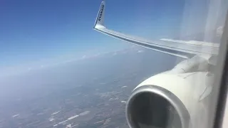 Ryanair Boeing 737-800 landing at Milan Bergamo Airport