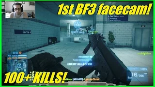 BF3 - My first BF3 Facecam! Finally back to Battlefield! | 100+ kills & 20,000 points!