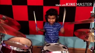 Uptown Girl - Westlife - Drum cover by Abhi Nayak (4years old)