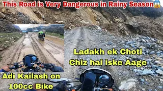 Finally Adi Kailash Road Open Hogya | Dangerous Road of India | Long Ride on 100cc Splendor Plus