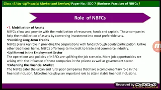 Role of Non Banking Financial Companies in the Economy