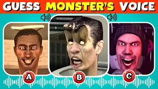 GUESS MONSTERS VOICE #2 GLITCH SKIBIDI LARGE SPEAKERMAN Skibidi Toilet's Quiz#2023