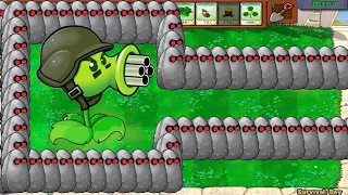 Plants vs  Zombies Gameplay 9999 Gatling peashooter vs 99999 All Zombies