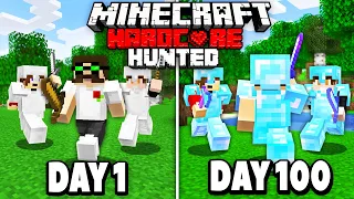 I Survived 100 days in Hardcore Minecraft Manhunt....2 Hunters Edition