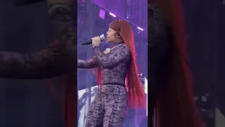 Ice Spice performing Boys A Liar Pt.2 at Rolling Loud