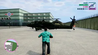 GTA Vice City Definitive Edition - Steal a Hunter from Military Base - Gameplay