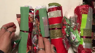 Crazy Quilt Fabric Bundles ~ Grinch, Traditional, Victorian(SOLD) with TRIMS ~ DancesWithPitBulls