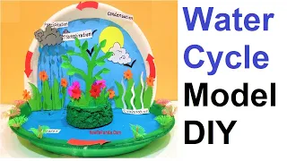 water cycle model making using cardboard and waste materials  | diy | howtofunda | still model