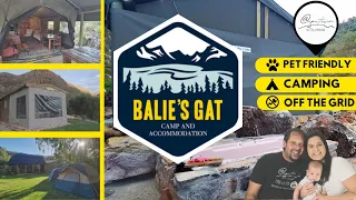 Balie's Gat Campsite (Review) 218km's from Cape Town,  Glamping and Self catering.