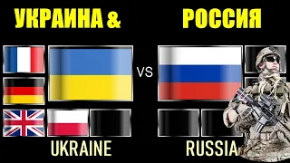 Украина Франция Германия Великобритания Польша vs Россия  Армия 2022 Сравнение военной мощи