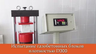 Испытание газобетонных блоков плотностью D300