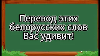 Перевод этих белорусских слов Вас удивит! Словарь белорусских слов. Урок белорусского языка