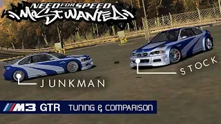 BMW M3 GTR JUNKMAN Tuning Comparison | NFS Most Wanted 2005