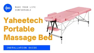 Yaheetech 2-Fold Portable Massage Bed w/ Aluminum Frame Installation Guide #massagebed