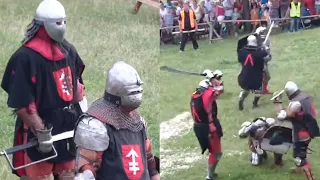 This knight is a real monster! One fighter with a huge sword destroyed everyone on the buhurt!