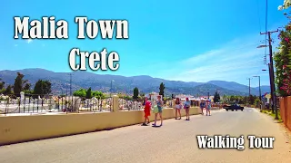 Exploring the Beautiful Town of Malia, Crete! - 4K Walking Tour | City Driver Tours