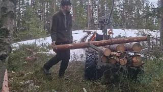 Heavy Load on Timber Trailer