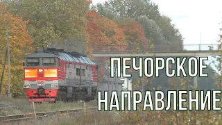 Ливамяэ – Новоизборск. Золотая осень в Печорском районе. Железная дорога и поезда, пейзажи леса