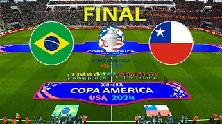 BRAZIL vs CHILE - Copa America 2024 Final | Full Match All Goals | Live Football Match