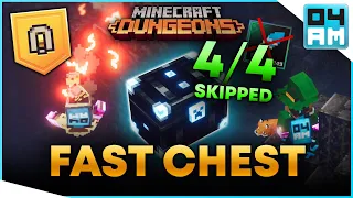 FASTEST OBSIDIAN CHEST FARM - Skip 4/4 Gates in Soggy Cave (No Feather) in Minecraft Dungeons