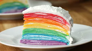 Rainbow Crepe Cake: Behind Tasty