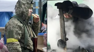 Volunteers feed thousands at roadside kitchen near Kyiv frontline | AFP