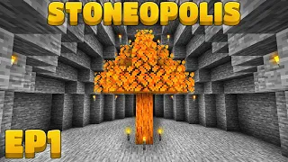 THE BEST STONEBLOCK MODPACK? EP1 | Minecraft Stoneopolis [Modded 1.20.1 Questing Stoneblock]