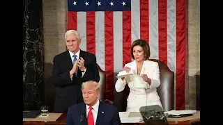 Nancy Pelosi Tears President Trump's State of the Union Speech