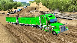 La Ruta De Tierra Con Mas Barro De Honduras Camión Freightliner classic xl American Truck Simulator