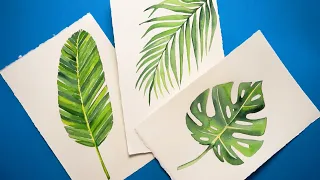 Foglie tropicali ad acquerello | Watercolour Tropical Leaves