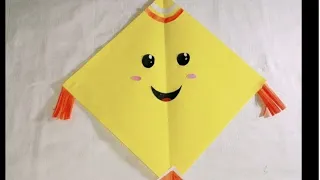 How to make homemade paper kite at home /Diy kite/ paper kite making idea