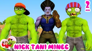 ZombieHulk Attack NickHulk Home | Scary Teacher 3D Team Miss Thanos & Tani Ironman Minecraft