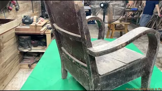 Wood Chair Restoration: Bringing Life Back to an 80 Year Old Beauty with Woodworm, Rot, and Damage