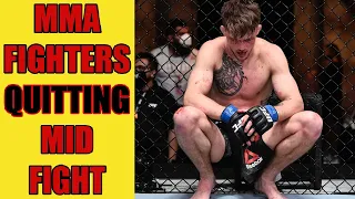 Top 10 TOUGHEST MMA Fighters Who Quit Mid Fight