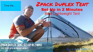 Zpack Duplex Tent Setup in 2 minutes