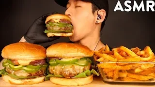 ASMR JALAPENO CHEESEBURGER & CAJUN FRIES MUKBANG (No Talking) COOKING & EATING SOUNDS